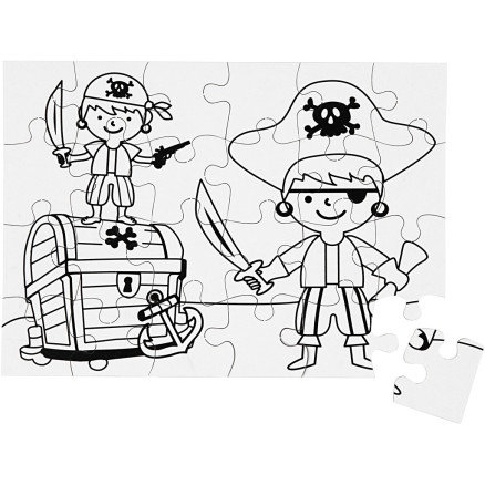 Puzzle, Größe 15x21 cm, weiß, alternative Inhaltsmenge 16x24 Teile, 16 Stk. / 1 Pk. Puzzle, Größe 15x21 cm, weiß, alternative Inhaltsmenge 16x24 Teile, 16 Stk. / 1 Pk. von TeACH Me