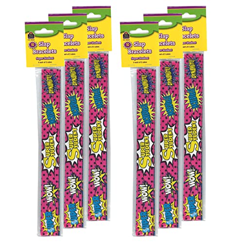 Superhero Super Student Slap Bracelets, 10 Per Pack, 6 Packs von Teacher Created Resources