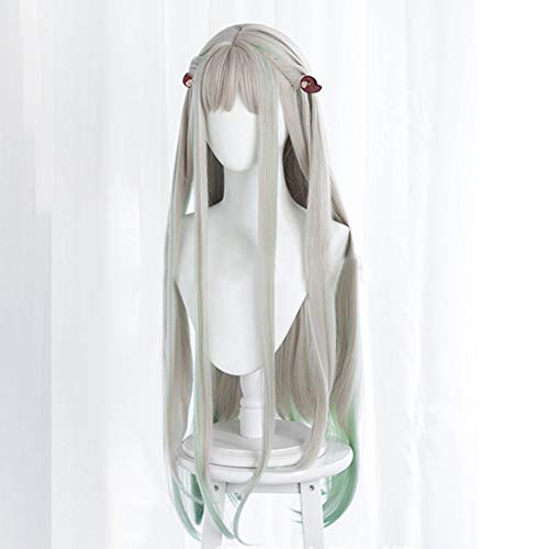 Teakpeak Anime Cosplay Perücke, Toilet Bound Hanako Kun Nene Cosplay Yashiro Nene Cosplay Wig -Grauer Farbverlauf zu Grün von Teakpeak