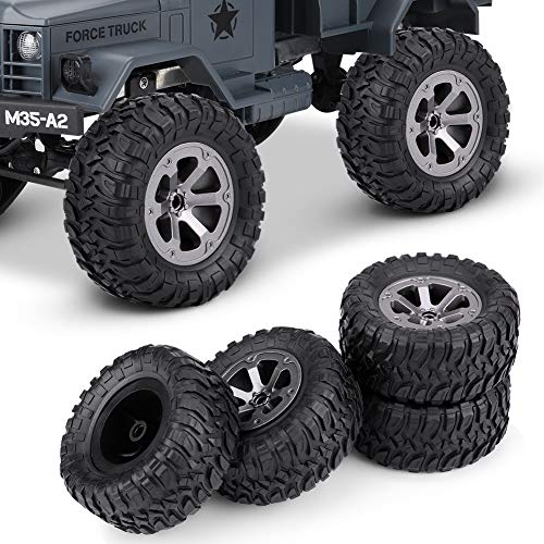 1:16-Reifen, 1:16-RC-Straße, 4 x Offroad-Räder, 2,76 Zoll, Crossing-Reifen für RC-1:16-Fahrzeuge, Schwarz, RC-Car-Chassis, Antriebsstrang und Räder von TeamSky