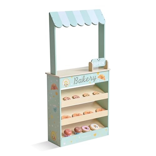 Teamson Kids Jolly Pals Holz-Bäckereistand mit 12 Backwaren, Lernspielzeug für Kinder, Kompakter Rollenspiel-Laden zur Förderung von Fantasie & Soziales Teamson Kids Jolly Pals Holz-Bäckereistand mit 12 Backwaren, Lernspielzeug für Kinder, Kompakter Rollenspiel-Laden zur Förderung von Fantasie & Soziales von Teamson Kids