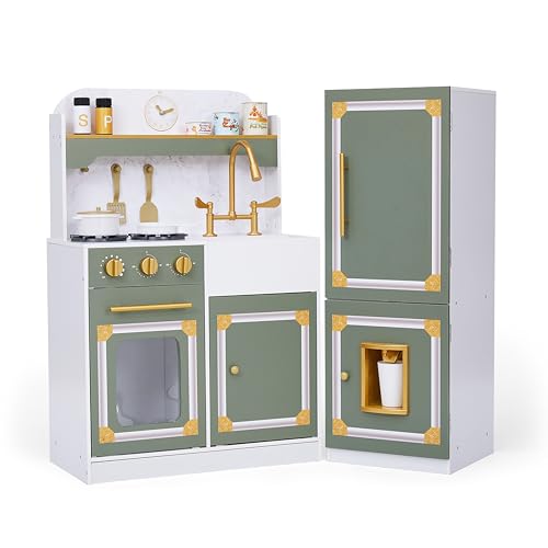 Teamson Kids - Little Chef Versailles Deluxe Classic Play Kitchen - Olive Green von Teamson Kids