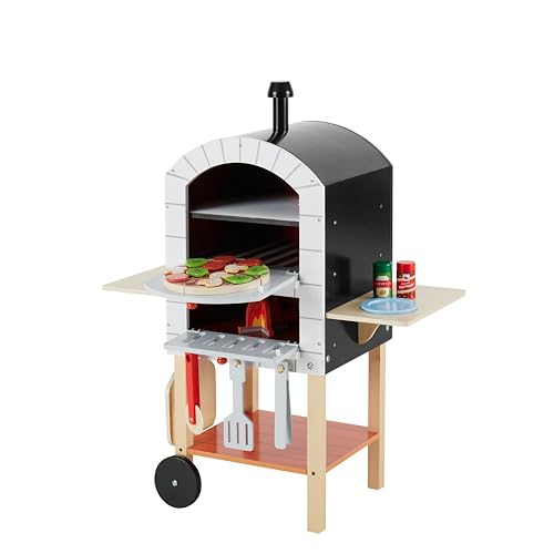 Teamson Kids My Little Helper Pizza Oven & 24 pc. Accessory Set, Gray/Natural von Teamson Kids