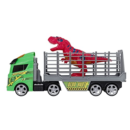 HTI Teamsterz Monster Moverz Dinosaurier Transporter | Licht & Sound Dino Rettungswagen | Abnehmbares entkommendes Dinosaurierspielzeug | Geeignet für Kinder ab 3 Jahren von Teamsterz