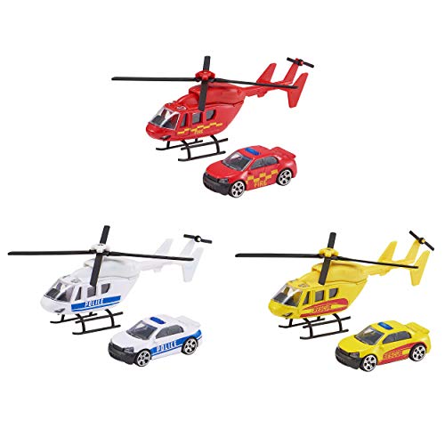 Teamsterz 7535-73614 Hubschrauber & Auto Spielzeug, Mehrfarbig von Teamsterz