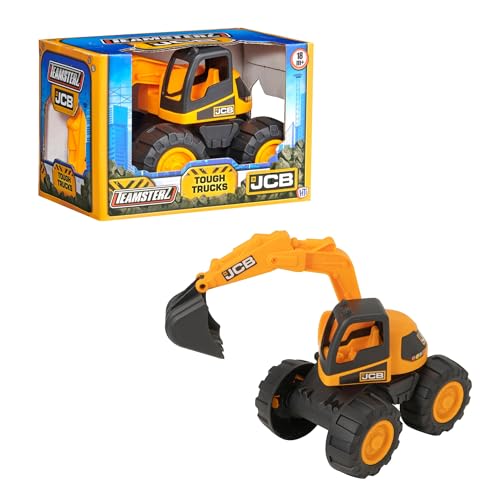 Teamsterz JCB 7-Zoll-Bagger | JCB-Baufahrzeuge zum Spielen | Baufahrzeug-Spielzeug für drinnen, draußen und im Sandkasten | Spielfiguren und -Fahrzeuge für Kinder | Baufahrzeuge und -LKW | 18 M+ von Teamsterz