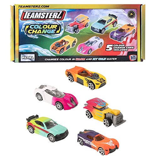 Teamsterz Street Machines Farbwechsel-Auto Spielset | 5 Wasseraktivierte Farbwechsel-Autos | Perfektes Spielzeug für Badewanne & Spielzeit | Kinder-Autos für Jungen & Mädchen | Ab 3 Jahren. von Teamsterz