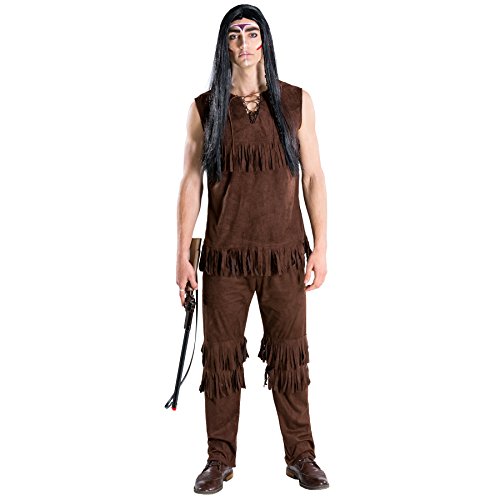dressforfun Herrenkostüm Häutpling | Kostüm + Bindeband | Indianer Indianerin Verkleidung (L | Nr. 300683) von tectake