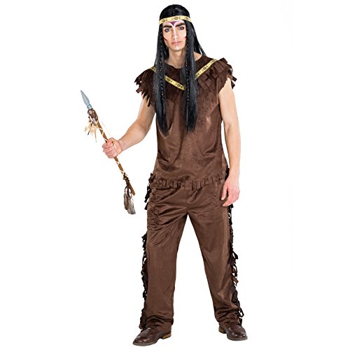 dressforfun Herrenkostüm Indianer Cherokee | Kostüm + Haarband| Cowboy Häuptling Indianerin Verkleidung (M | Nr. 300652) von tectake