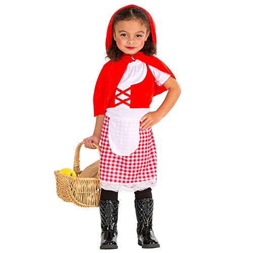 dressforfun Süßes Kinder Rotkäppchen Mädchen Kostüm Kleid mit abnehmbarem Kapuzen-Cape (10-12 Jahre | Nr. 300015) von tectake