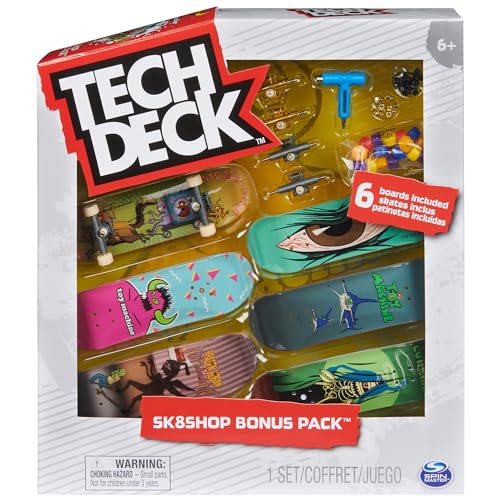 Tech Deck, Toy Machine Sk8shop Fingerboard Bonus Pack, Collectible and Customizable Mini Skateboards, Kids Toys for Ages 6 and up von Tech Deck