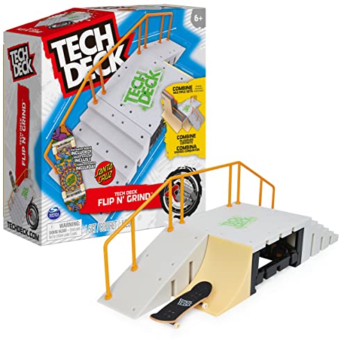 Tech Deck X-Connect Park Creator - Flip N' Grind anpassbares und baubares Wandleuchter Set mit einzigartigem Fingerboard von Tech Deck