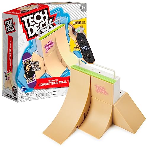 Tech Deck, Competition Wall X-Connect Park Creator, anpassbares und aufbaubares Rampenset mit besonderem Fingerboard, Kinderspielzeug für Jungen und Mädchen von Tech Deck