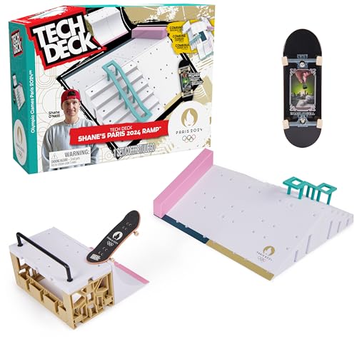 Tech Deck - Finger Skate – Park X-Connect Shane O'Neill – offizielles Lizenzprodukt Olympische Spiele Paris 2024 – Skatepark anpassbar – Mini Skate Finger – Spielzeug für Kinder – Spiel für Kinder ab von Tech Deck