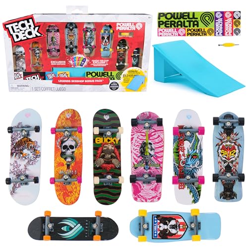 Tech Deck, Powell Peralta Legends SK8Shop Bonus Pack mit Rampe, personalisierbares Mini-Skateboard, Spielzeug für Kinder ab 6 Jahren Tech Deck, Powell Peralta Legends SK8Shop Bonus Pack mit Rampe, personalisierbares Mini-Skateboard, Spielzeug für Kinder ab 6 Jahren von Tech Deck