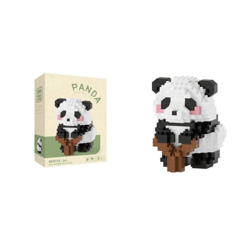 Panda Klemmbausteine Set, Panda Bausatz, Mirco Bausteine Set NICHT Kompatibel mit Lego - 366 Teile (M1076) von TechBrix