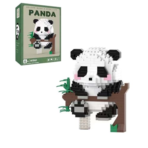 Panda Klemmbausteine Set, Panda Bausatz, Mirco Bausteine Set NICHT Kompatibel mit Lego - 463 Teile (M1061) von TechBrix