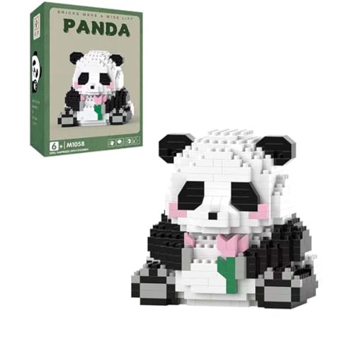 Panda Klemmbausteine Set, Panda Bausatz, Mirco Bausteine Set NICHT Kompatibel mit Lego - 487 Teile (M1058) von TechBrix