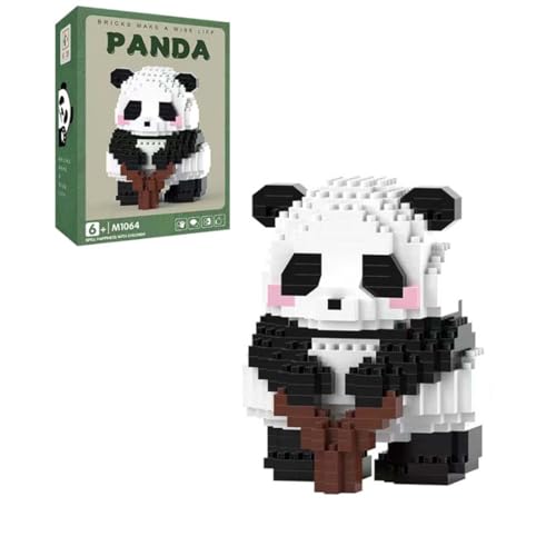 Panda Klemmbausteine Set, Panda Bausatz, Mirco Bausteine Set NICHT Kompatibel mit Lego - 509 Teile (M1064) von TechBrix