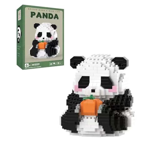 Panda Klemmbausteine Set, Panda Bausatz, Mirco Bausteine Set NICHT Kompatibel mit Lego - 531 Teile (M1059) von TechBrix