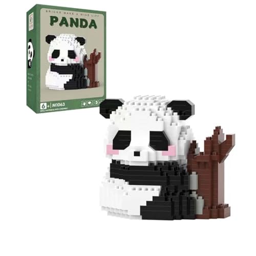 Panda Klemmbausteine Set, Panda Bausatz, Mirco Bausteine Set NICHT Kompatibel mit Lego - 536 Teile (M1063) von TechBrix