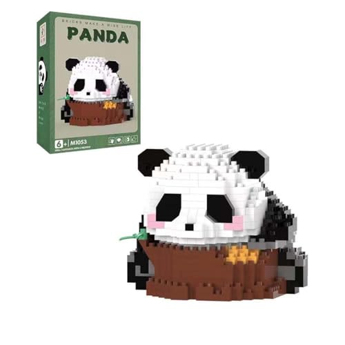 Panda Klemmbausteine Set, Panda Bausatz, Mirco Bausteine Set NICHT Kompatibel mit Lego - 554 Teile (M1053) von TechBrix