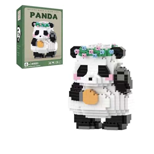 Panda Klemmbausteine Set, Panda Bausatz, Mirco Bausteine Set NICHT Kompatibel mit Lego - 599 Teile (M1051) von TechBrix