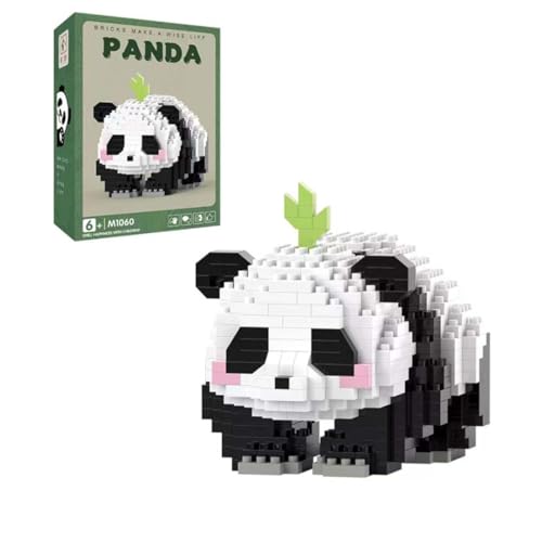 Panda Klemmbausteine Set, Panda Bausatz, Mirco Bausteine Set NICHT Kompatibel mit Lego - 606 Teile (M1060) von TechBrix