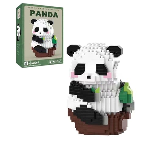 Panda Klemmbausteine Set, Panda Bausatz, Mirco Bausteine Set NICHT Kompatibel mit Lego - 610 Teile (M1062) von TechBrix