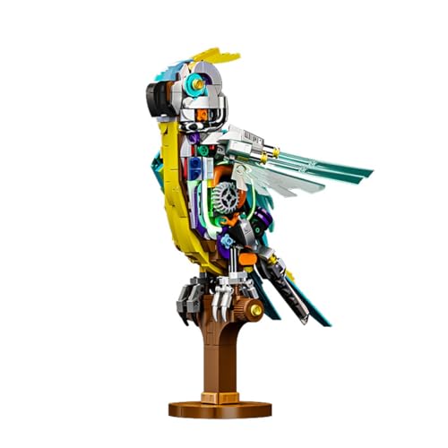 Technik Cyborg-Papagei Klemmbausteine Set, Technik Papagei Bausatz, Bausteine Kompatibel mit Lego - 688 Teile von TechBrix