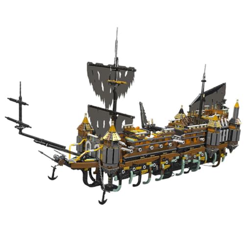 Technik Piratenschiff Klemmbausteine Set, Technik Piratenschiff Bausatz für Silent Mary, Bausteine Kompatibel mit Lego - 4147 Teile von TechBrix