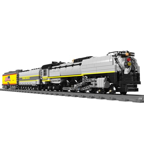 Technik Zug Klemmbausteine Set, Technik Lokomotive Bausatz für Union Pacific 844, Bausteine Kompatibel mit Lego - 3357 Teile von TechBrix