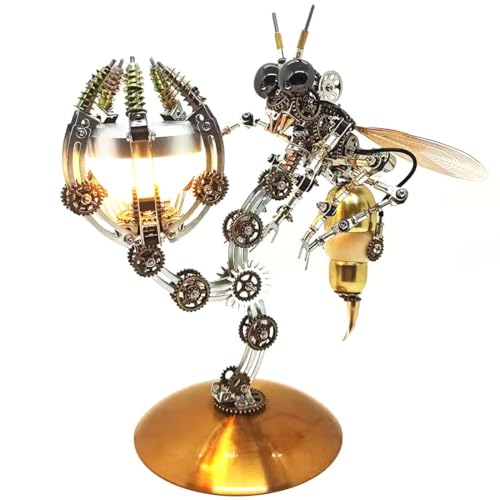 Wasp Metal Model Kits with Galaxy Lamp, 627 Pcs Wasp 3D Metal Puzzle, Steampunk Fashion (Normal Lamp) von TechBrix