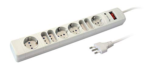 Power Strip 8P Angled Grey von Techly