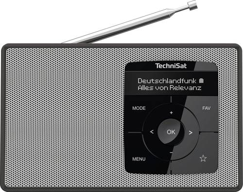 TechniSat DIGITRADIO 2 Tischradio DAB+, UKW DAB+, UKW, Bluetooth® Weckfunktion Schwarz/Weiß von Technisat