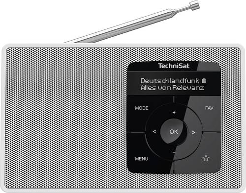 TechniSat DIGITRADIO 2 Tischradio DAB+, UKW DAB+, UKW, Bluetooth® Weckfunktion Weiß von Technisat