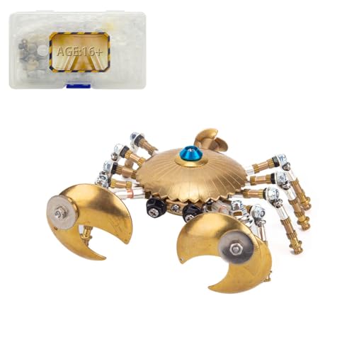 TechnixLabz 3D Crab Metall-Puzzle, Steampunk Mechanisches Modell, Puzzle DIY Bastelset, Tolle Geschenke für Teenager Und Erwachsene (100+PCS) von TechnixLabz