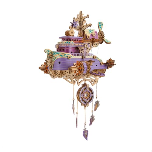 TechnixLabz 3D Flugschiff Steampunk Holzmodell, DIY Flyship Basteln Kreative Montage Modell, Weihnachten, Thanksgiving Und Andere Feiertage - Kit Version TechnixLabz 3D Flugschiff Steampunk Holzmodell, DIY Flyship Basteln Kreative Montage Modell, Weihnachten, Thanksgiving Und Andere Feiertage - Kit Version von TechnixLabz