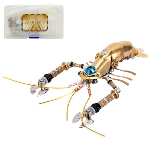 TechnixLabz 3D Lobster Metall-Puzzle, Steampunk Mechanisches Modell, Puzzle DIY Bastelset, Tolle Geschenke für Teenager Und Erwachsene (100+PCS) von TechnixLabz