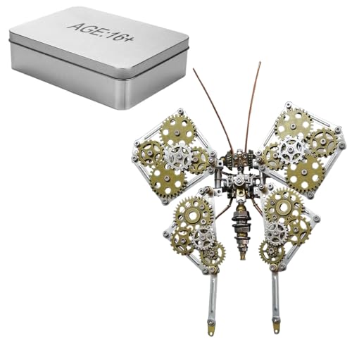 TechnixLabz 3D Swallowtail Metall-Puzzle, Mechanisches Insektenmodell, Puzzle DIY Bastelset, Tolle Geschenke für Teenager Und Erwachsene (333+PCS) von TechnixLabz