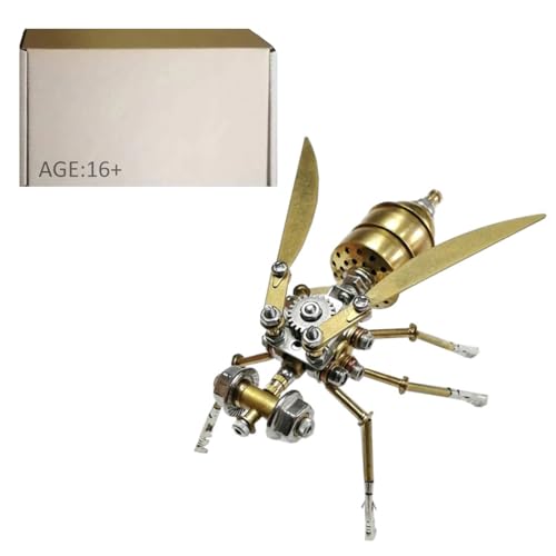 TechnixLabz 3D Wasp Metall-Puzzle, Mechanisches Insektenmodell, Puzzle DIY Bastelset, Tolle Geschenke für Teenager Und Erwachsene (100+PCS) von TechnixLabz