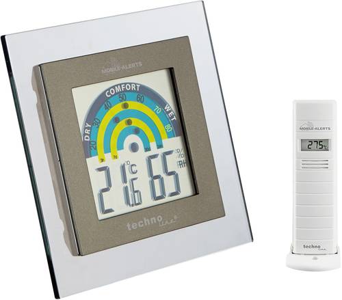 Techno Line MA10260 Mobile Alerts WLAN-Wetterstation Silber, Transparent, Weiß von Techno Line