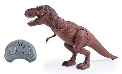 Technobot - Ferngesteuerter T-Rex Dinosaurier - Roboter - 08836 - Braun - Bereit zum Spielen - Wiederaufladbarer Akku und Batterien inklusive - Infrarot - Kinder Spielzeug - Ab 4 Jahren von Technobot