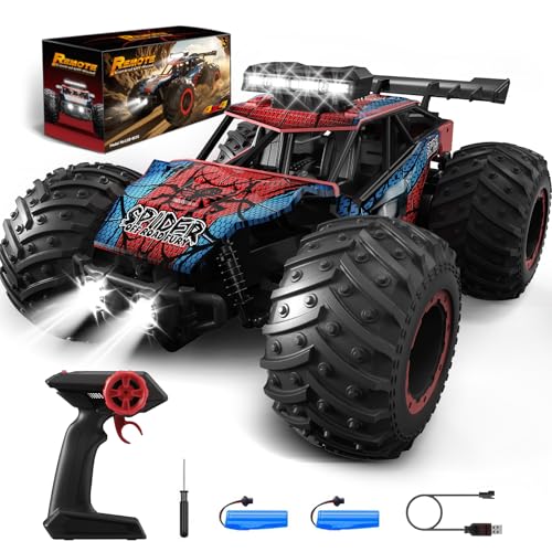 Tecnock Ferngesteuertes Auto, Geländegängiger 1:20 RC Truck, Wiederaufladbares RC Auto mit LED,10 KM/H, 2,4 GHz Geschwindigkeits Freundlich, Stabil, 2 Akku für 50 Min Auto für Jungen Kinder Anfänger Tecnock Ferngesteuertes Auto, Geländegängiger 1:20 RC Truck, Wiederaufladbares RC Auto mit LED,10 KM/H, 2,4 GHz Geschwindigkeits Freundlich, Stabil, 2 Akku für 50 Min Auto für Jungen Kinder Anfänger von Tecnock