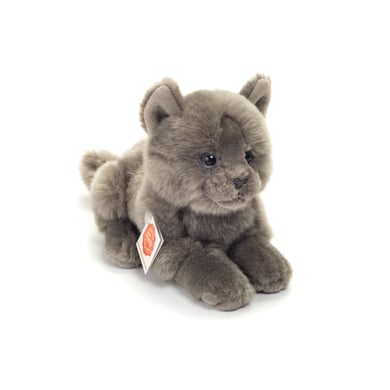 Teddy HERMANN® Kartäuser Katze liegend, 20 cm von Teddy HERMANN®