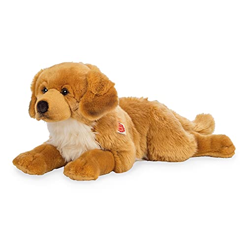 Teddy Hermann 91942 Hund Golden Retriever 60 cm liegend, bernsteinfarben, Kuscheltier, Plüschtier mit recycelter Füllung von Hermann Teddy