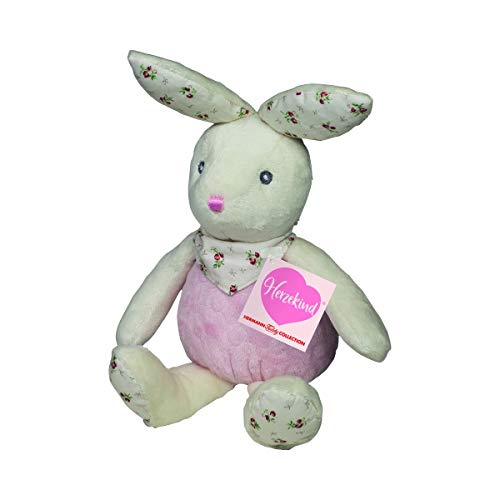 Teddy Hermann Herzekind 93860 Hase Püppi (rosa) 24 cm, Kuscheltier, Plüschtier von Hermann Teddy