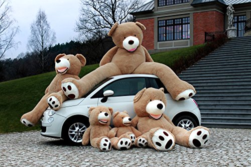 MKS XXL Teddybär mit Waschbarem Bezug | 130 cm Kuschelbär | Riesen Teddy mit strapazierfähigem Reißverschluss | Großer Teddybär mit plüschigem Polyester | Hypoallergenes Kuscheln mit XXL Kuscheltier von MAKOSAS