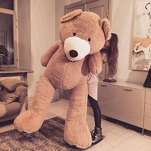 MKS XXL Teddybär mit Waschbarem Bezug | 200 cm Kuschelbär | Riesen Teddy mit strapazierfähigem Reißverschluss | Großer Teddybär mit plüschigem Polyester | Hypoallergenes Kuscheln mit XXL Kuscheltier von MAKOSAS