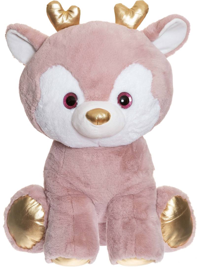 Teddykompaniet Plüschspielzeug 65 cm Reh, Rosa von Teddykompaniet